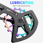 Leva cambio CYCLAMI in fibra di carbonio per bici da strada, deragliatore posteriore in ceramica con puleggia grande, For Shimano 8000 / 8020 / 8050 / 8070 / 8170 / 9100 / 9150 / 9170, For Shimano R7000, For Shimano 5800 / 5700                         ...