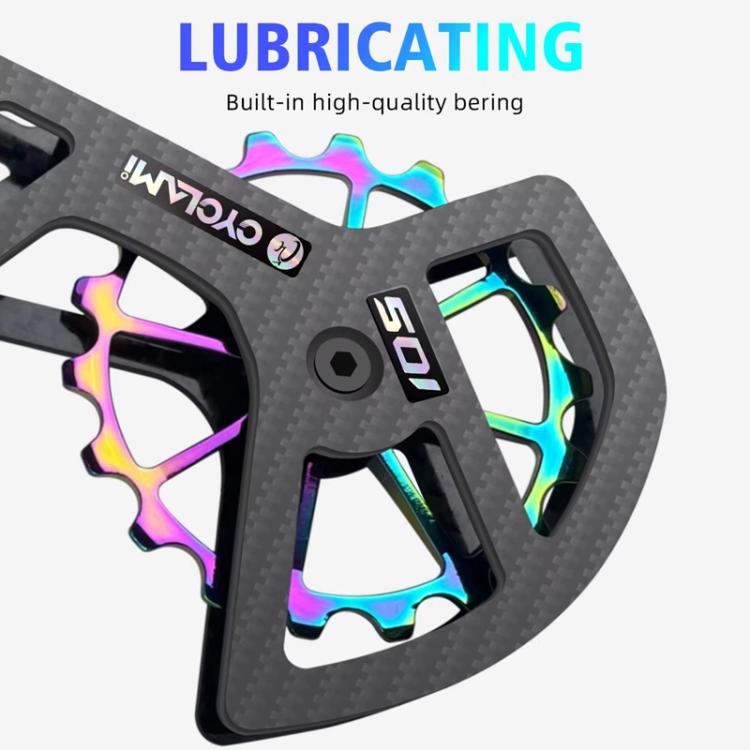 Leva cambio CYCLAMI in fibra di carbonio per bici da strada, deragliatore posteriore in ceramica con puleggia grande, For Shimano 8000 / 8020 / 8050 / 8070 / 8170 / 9100 / 9150 / 9170, For Shimano R7000, For Shimano 5800 / 5700                         ...