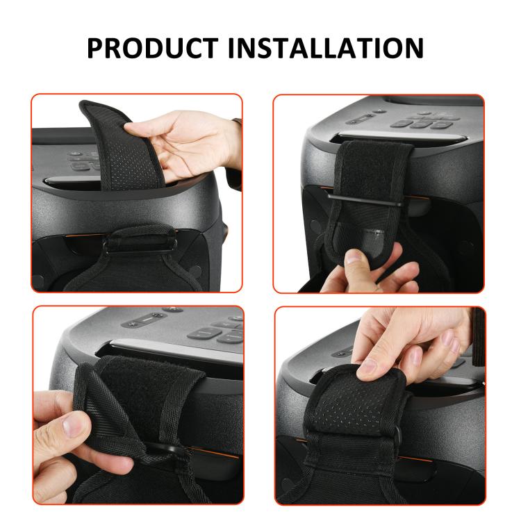 For JBL Partybox Series Microphone Holder Universal Storage Bag Strap Mount, Bag (Black)