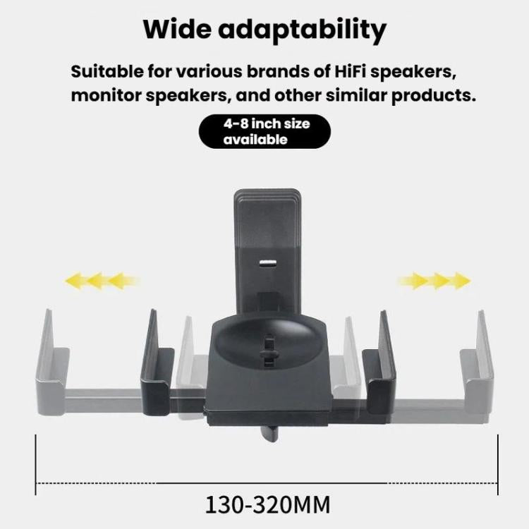 Supporto per altoparlanti da parete ad angolazione regolabile, staffa per monitor audio surround., LKT-383, LKT-383S