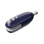 Mini sigillatrice magnetica ricaricabile per alimenti con porta Type-C, doppia modalità per sigillare e aprire sacchetti, White, Blue