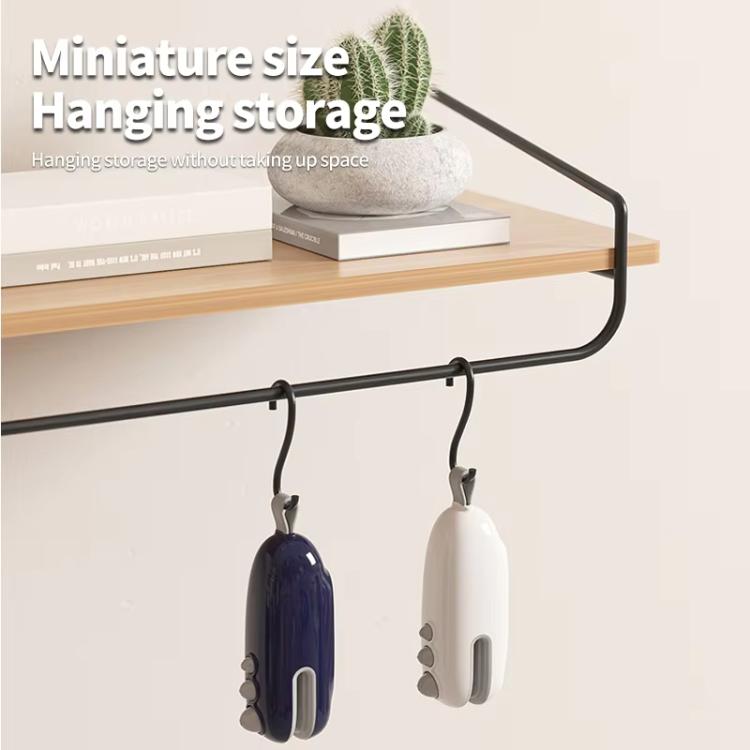 Mini sigillatrice magnetica ricaricabile per alimenti con porta Type-C, doppia modalità per sigillare e aprire sacchetti, White, Blue