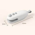 Mini sigillatrice magnetica ricaricabile per alimenti con porta Type-C, doppia modalità per sigillare e aprire sacchetti, White, Blue