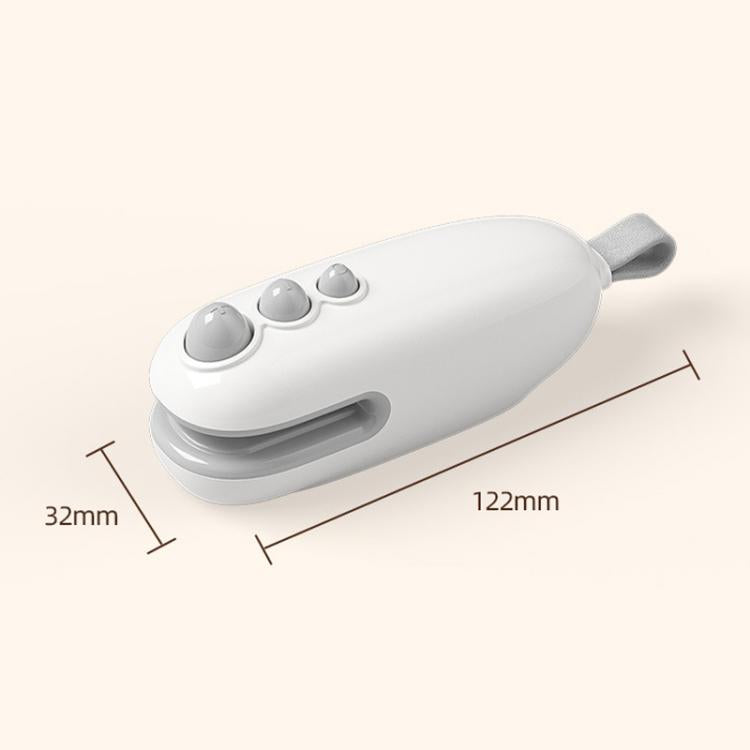 Mini sigillatrice magnetica ricaricabile per alimenti con porta Type-C, doppia modalità per sigillare e aprire sacchetti, White, Blue