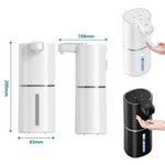 Dispenser di sapone elettrico intelligente con sensore, da parete., White Foam Version, White Dropper Version, Black Foam Version, Black Dropper Version