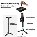 Supporto da pavimento in metallo per altoparlanti, monitor surround e scrivania, ideale per studio e scrivania., LKT-610, LKT-640