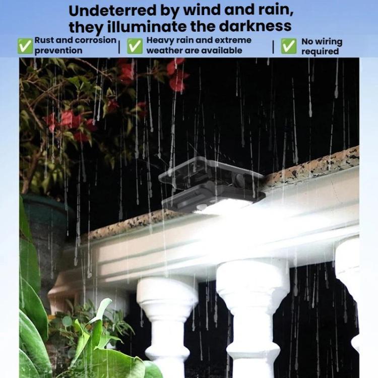 Lampada solare da esterno con clip e sensore di movimento, ideale per il giardino., 6 Cells 24LEDs, 1 Cell 24LEDs, 6 Cells 24COB, 1 Cell 24COB