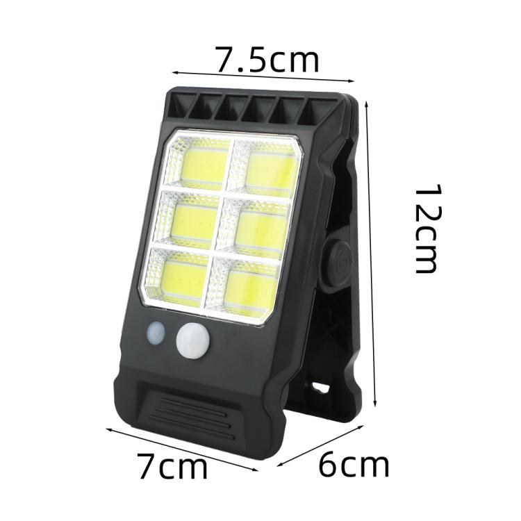 Lampada solare da esterno con clip e sensore di movimento, ideale per il giardino., 6 Cells 24LEDs, 1 Cell 24LEDs, 6 Cells 24COB, 1 Cell 24COB