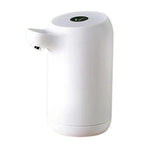 Pompa automatica per bottiglie d'acqua con spia luminosa e dispenser d'acqua ricaricabile tramite USB per casa e ufficio.
