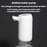 Pompa automatica per bottiglie d'acqua con spia luminosa e dispenser d'acqua ricaricabile tramite USB per casa e ufficio.