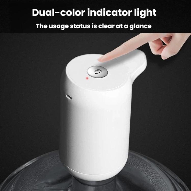 Pompa automatica per bottiglie d'acqua con spia luminosa e dispenser d'acqua ricaricabile tramite USB per casa e ufficio.