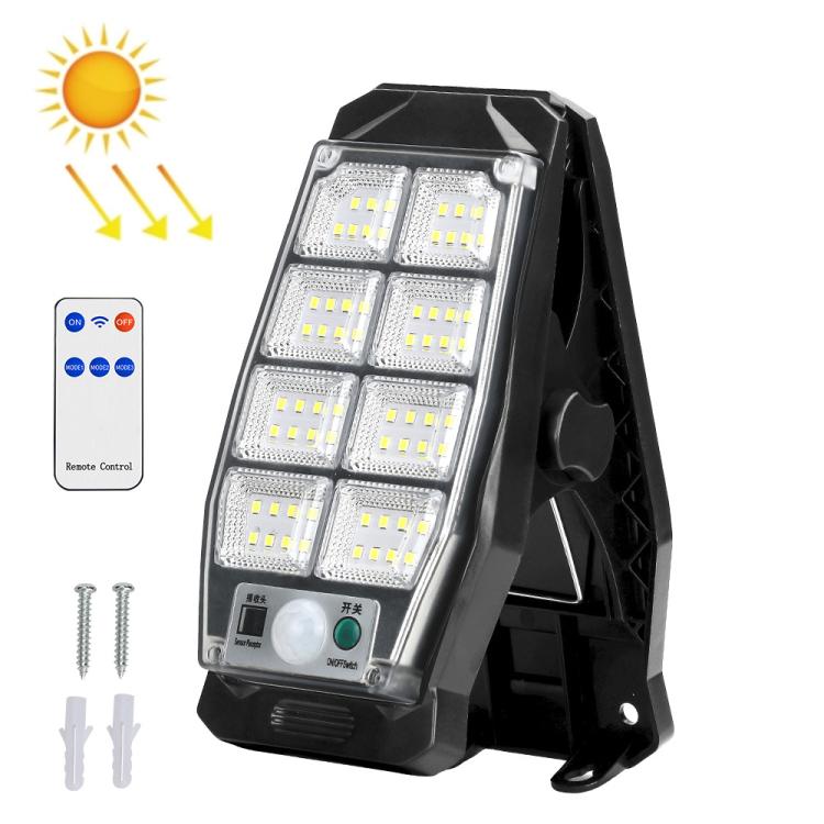 Lampada solare impermeabile a clip da parete per esterni, giardino, recinzione, con sensore di movimento, ideale per vialetti., 8 Cells COB Remote Control, 8 Cells LED Remote Control, 2 Cells LED, 2 Cells COB
