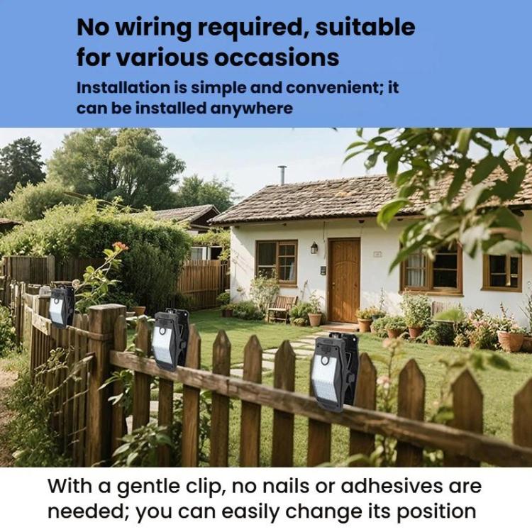 Lampada solare impermeabile a clip da parete per esterni, giardino, recinzione, con sensore di movimento, ideale per vialetti., 8 Cells COB Remote Control, 8 Cells LED Remote Control, 2 Cells LED, 2 Cells COB