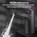 Pompa dell'acqua elettrica domestica per barili con ricarica wireless e rubinetto per riempire l'acqua.