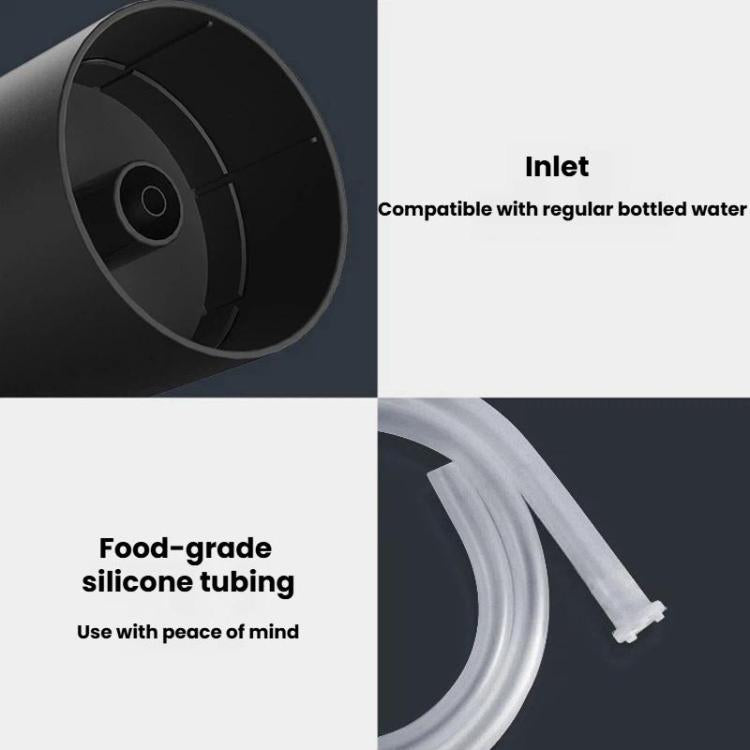 Pompa dell'acqua elettrica domestica per barili con ricarica wireless e rubinetto per riempire l'acqua.