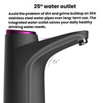 Pompa dell'acqua elettrica domestica per barili con ricarica wireless e rubinetto per riempire l'acqua.