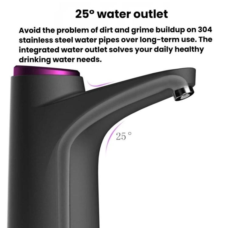 Pompa dell'acqua elettrica domestica per barili con ricarica wireless e rubinetto per riempire l'acqua.