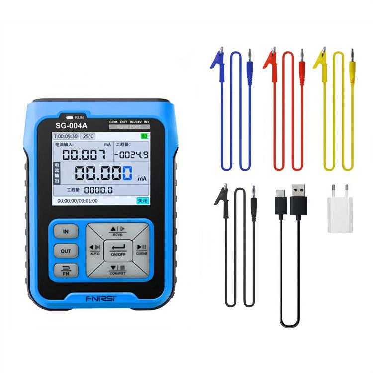 Generatore di segnale multifunzione FNIRSI 4-20mA, calibratore di corrente, pressione e resistenza termica, spina europea., SG-004A Blue