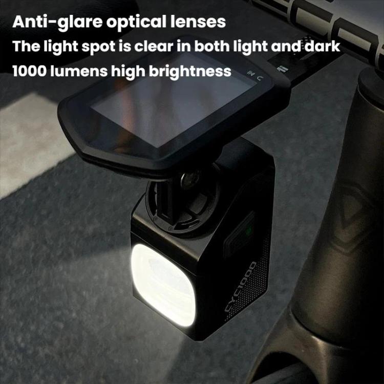 Faro anteriore da appendere per bicicletta, ideale per la guida notturna su bici da strada, antiabbagliamento e montaggio sotto il telaio., CYCLAIMI CYC1000, CYCLAIMI CYC1000 PRO