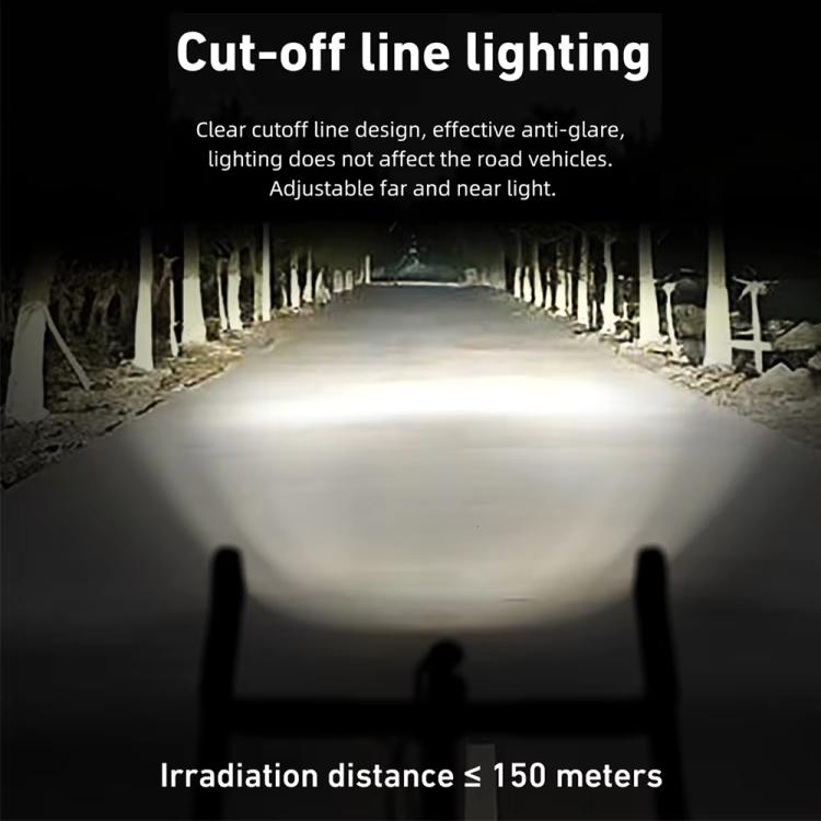 Faro anteriore da appendere per bicicletta, ideale per la guida notturna su bici da strada, antiabbagliamento e montaggio sotto il telaio., CYCLAIMI CYC1000, CYCLAIMI CYC1000 PRO