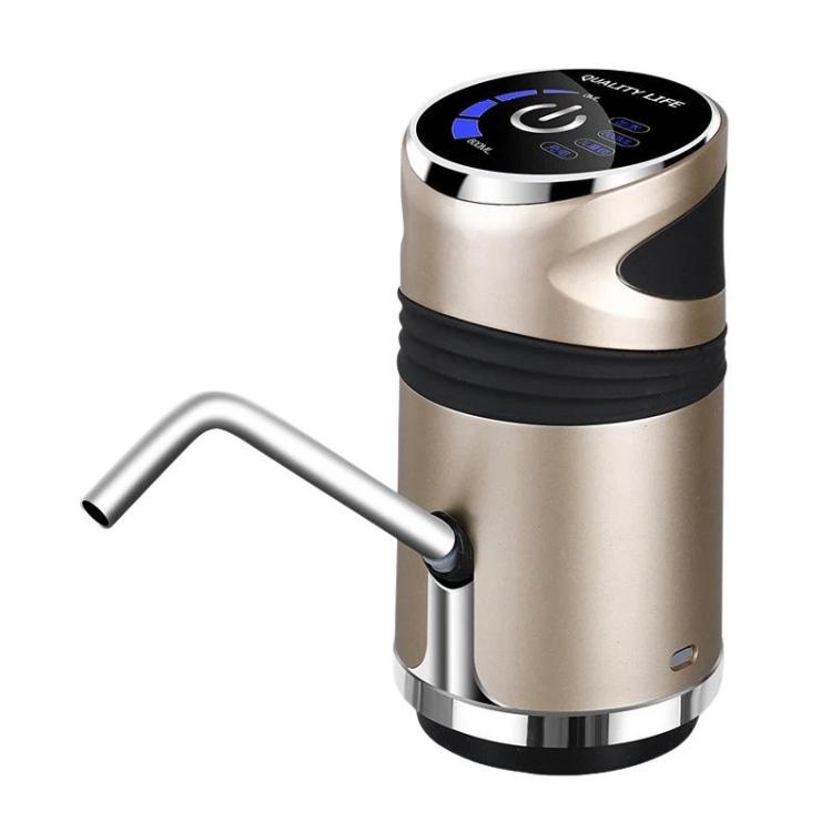 Distributore d'acqua elettrico con comandi touch e blocco di sicurezza per bambini, portatile, ricaricabile, con pompa per bottiglie d'acqua.