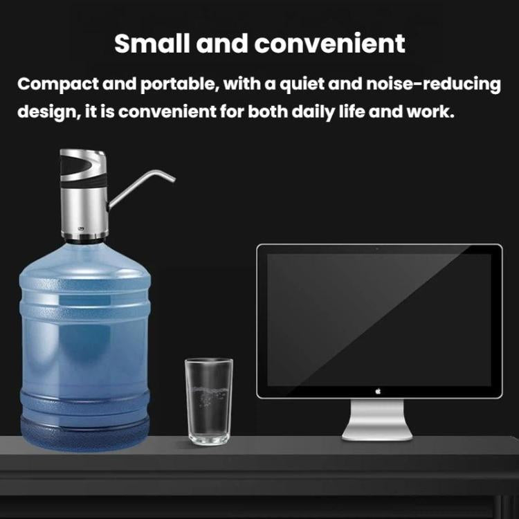 Distributore d'acqua elettrico con comandi touch e blocco di sicurezza per bambini, portatile, ricaricabile, con pompa per bottiglie d'acqua.