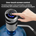 Distributore d'acqua elettrico con comandi touch e blocco di sicurezza per bambini, portatile, ricaricabile, con pompa per bottiglie d'acqua.