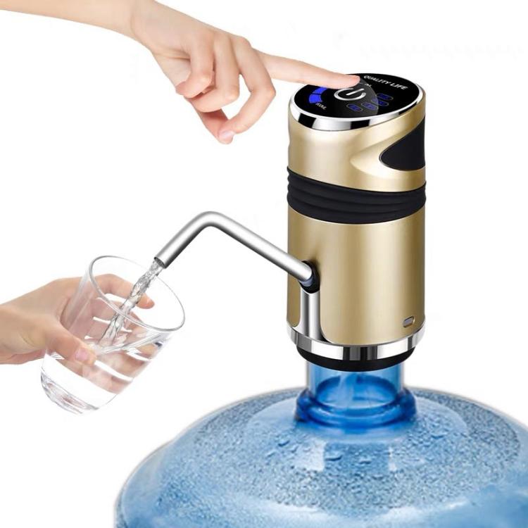 Distributore d'acqua elettrico con comandi touch e blocco di sicurezza per bambini, portatile, ricaricabile, con pompa per bottiglie d'acqua.