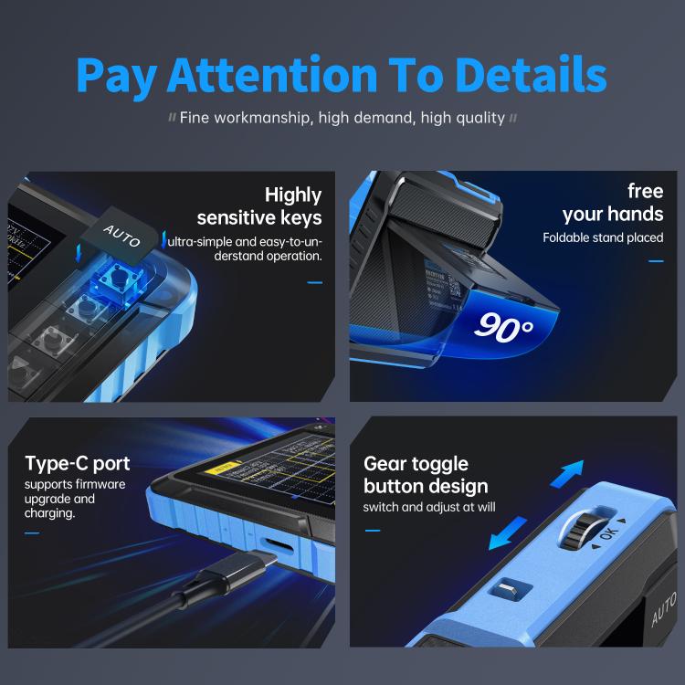 Oscilloscopio digitale portatile FNIRSI di piccole dimensioni per la manutenzione., Standard, Upgrade