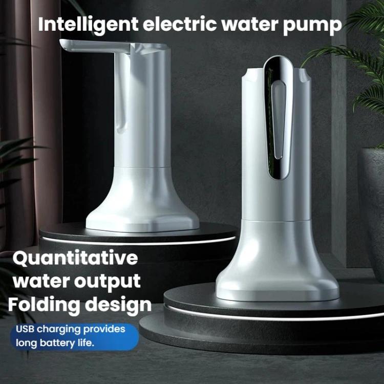 Pompa dell'acqua elettrica pieghevole per acqua in bottiglia, dispenser d'acqua intelligente per uso domestico, No Base, With Base