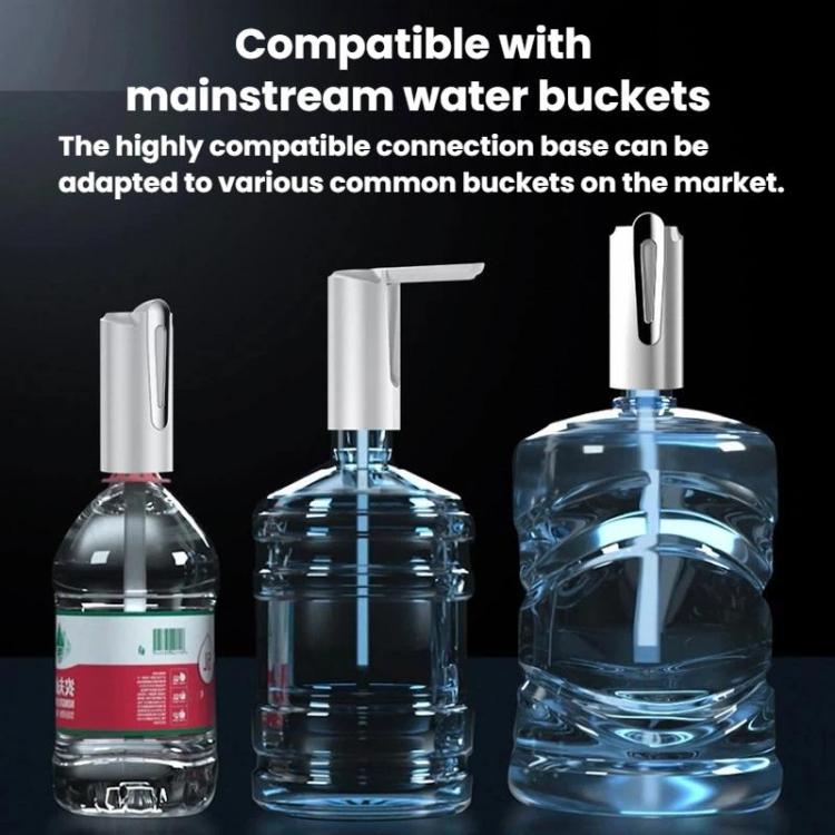 Pompa dell'acqua elettrica pieghevole per acqua in bottiglia, dispenser d'acqua intelligente per uso domestico, No Base, With Base