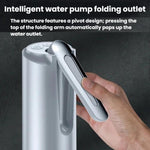 Pompa dell'acqua elettrica pieghevole per acqua in bottiglia, dispenser d'acqua intelligente per uso domestico, No Base, With Base
