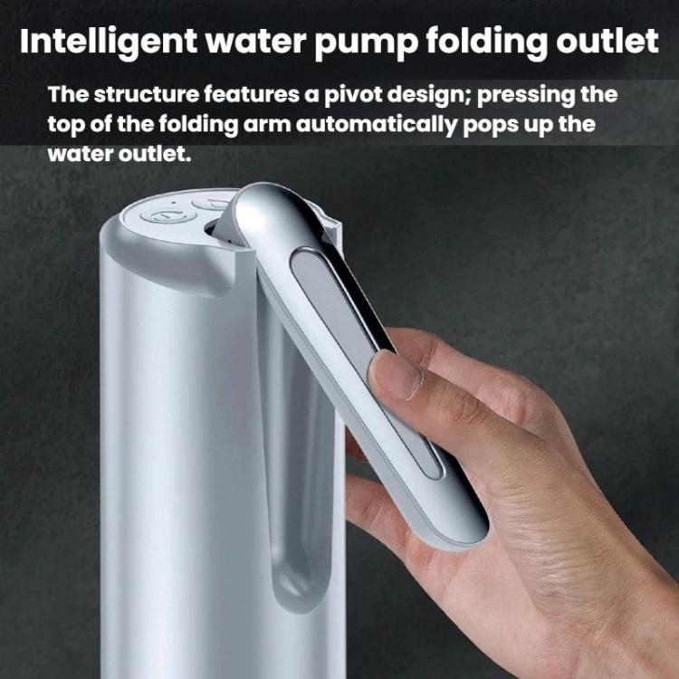 Pompa dell'acqua elettrica pieghevole per acqua in bottiglia, dispenser d'acqua intelligente per uso domestico, No Base, With Base