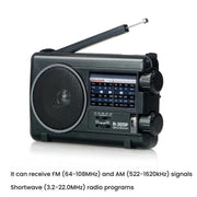Radio portatile TECSUN R-305P con sintonizzatore analogico