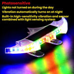Luce posteriore auto solare a forma di pipistrello