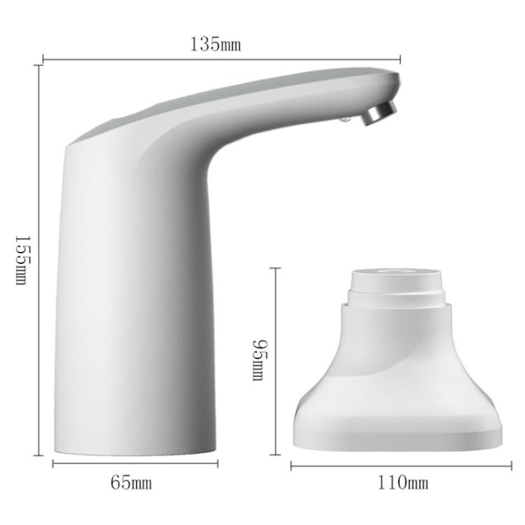 Pompa dell'acqua elettrica con controllo touch per acqua in bottiglia, dispenser d'acqua portatile ricaricabile, No Base, With Base