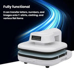 FCOLOR HTP-E38 Macchina da stampa a caldo elettrica completamente automatica per magliette 38x38 cm con pressa a caldo retrattile, EU Plug, US Plug, UK Plug