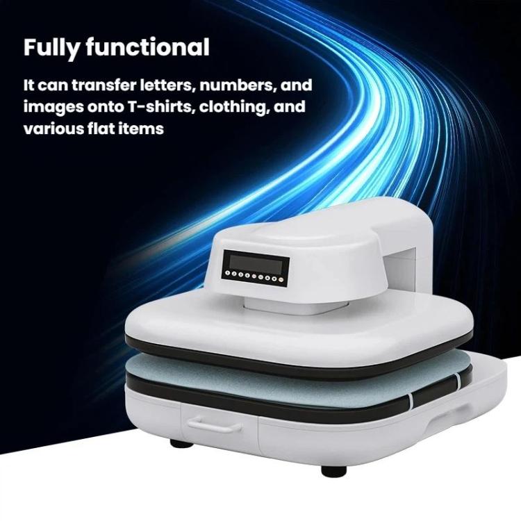 FCOLOR HTP-E38 Macchina da stampa a caldo elettrica completamente automatica per magliette 38x38 cm con pressa a caldo retrattile, EU Plug, US Plug, UK Plug