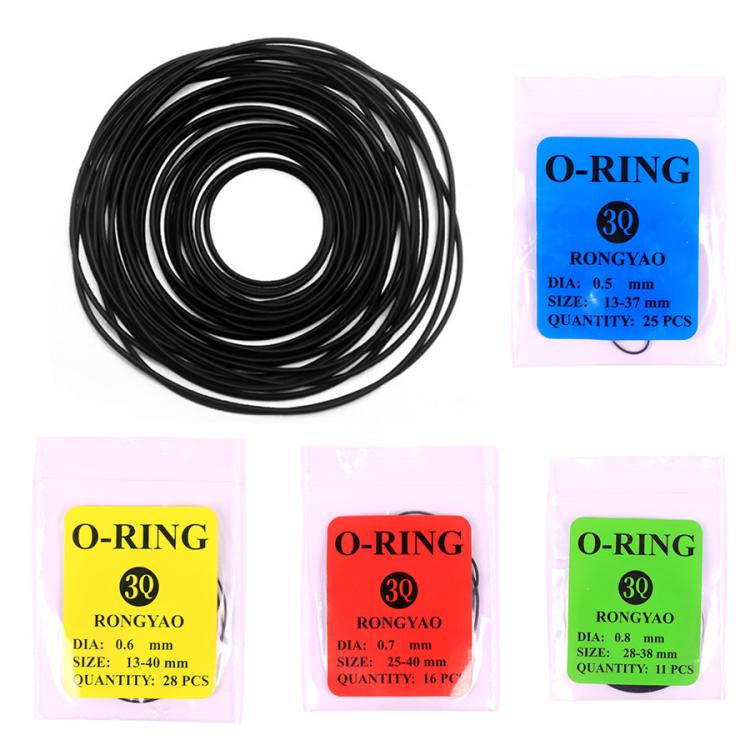 Kit di guarnizioni O-ring per fondello di orologi in 4 misure: 0,5 mm/0,6 mm/0,7 mm/0,8 mm, set di guarnizioni per riparazione orologi.