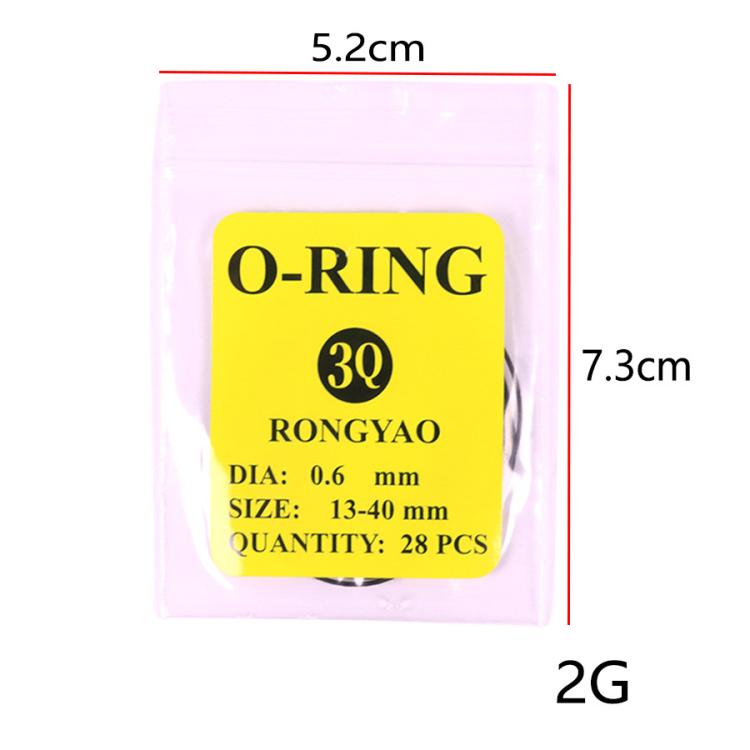 Kit di guarnizioni O-ring per fondello di orologi in 4 misure: 0,5 mm/0,6 mm/0,7 mm/0,8 mm, set di guarnizioni per riparazione orologi.