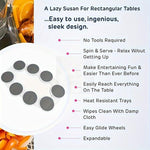 Tavolo da pranzo con vassoio girevole, piatto da portata portatile girevole per riunioni, 8 Plates, 6 Plates, 4 Plates, 2 Plates + 2 Boards