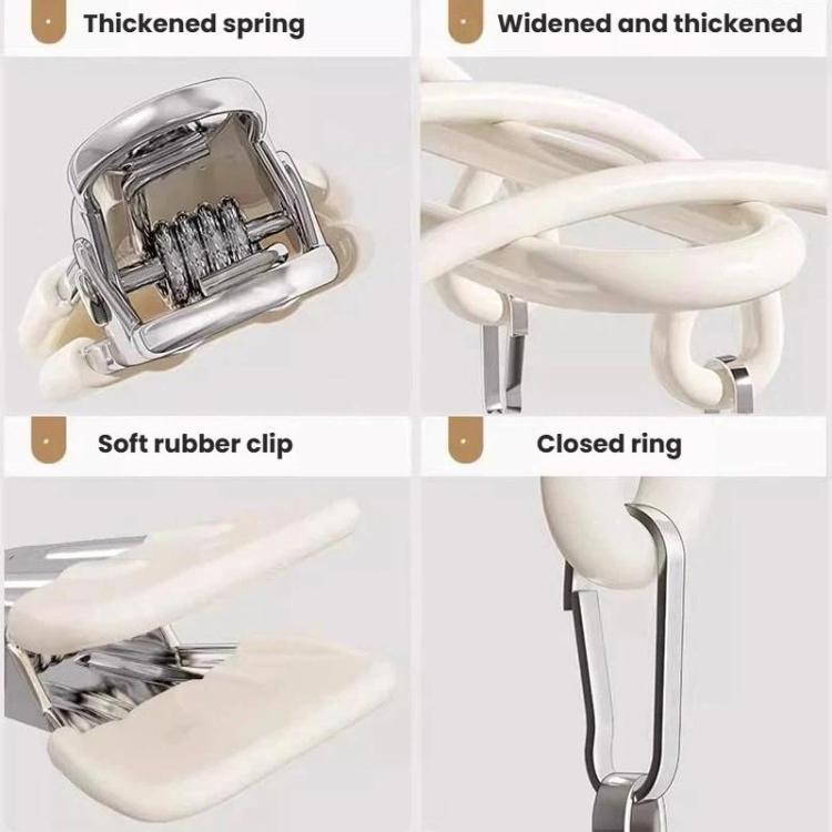 Appendiabiti antivento in acciaio inox con 20 clip per calzini e biancheria intima.