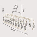 Appendiabiti antivento in acciaio inox con 20 clip per calzini e biancheria intima.