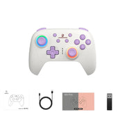 ANBERNIC RGP01 Controller di gioco multipiattaforma per PC/Switch/Steam con joystick e grilletti ad effetto Hall, connettività a 3 modalità, RGB, White, Black, Purple, With Receiver White, With Receiver Black, With Receiver Purple