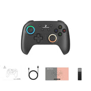 ANBERNIC RGP01 Controller di gioco multipiattaforma per PC/Switch/Steam con joystick e grilletti ad effetto Hall, connettività a 3 modalità, RGB, White, Black, Purple, With Receiver White, With Receiver Black, With Receiver Purple