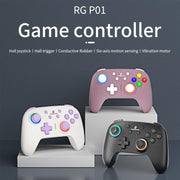 ANBERNIC RGP01 Controller di gioco multipiattaforma per PC/Switch/Steam con joystick e grilletti ad effetto Hall, connettività a 3 modalità, RGB, White, Black, Purple, With Receiver White, With Receiver Black, With Receiver Purple