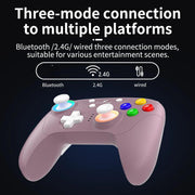ANBERNIC RGP01 Controller di gioco multipiattaforma per PC/Switch/Steam con joystick e grilletti ad effetto Hall, connettività a 3 modalità, RGB, White, Black, Purple, With Receiver White, With Receiver Black, With Receiver Purple