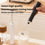 Mini montalatte elettrico senza fili per uso domestico, frusta portatile per uova e panna, R-3 White, R-3 Black, R-4 White, R-4 Black