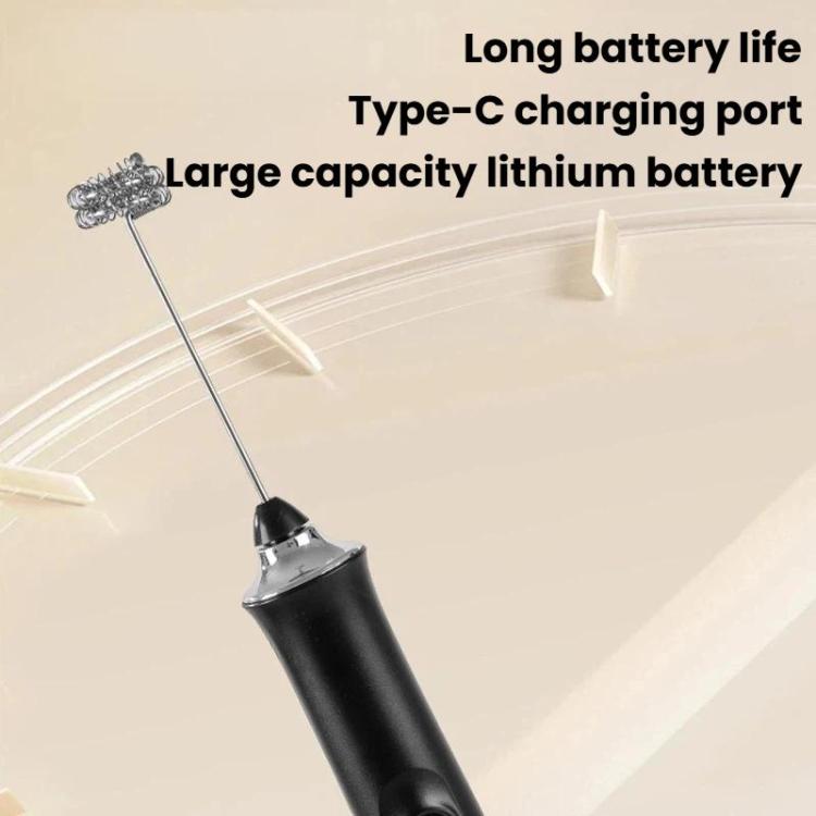 Mini montalatte elettrico senza fili per uso domestico, frusta portatile per uova e panna, R-3 White, R-3 Black, R-4 White, R-4 Black