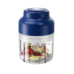Tritatutto elettrico senza fili da 320 ml con 6 lame in acciaio inossidabile, mini robot da cucina ricaricabile